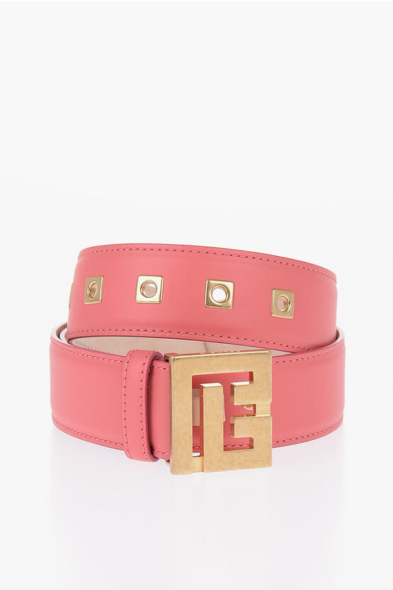 Balmain Leather Belt With Logoed Buckle 3,5cm