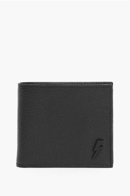Neil Barrett Leather Bi-fold Wallet In Black