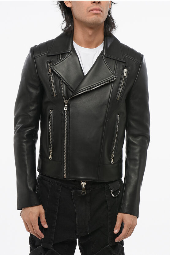 Leather Biker Jacke… - image