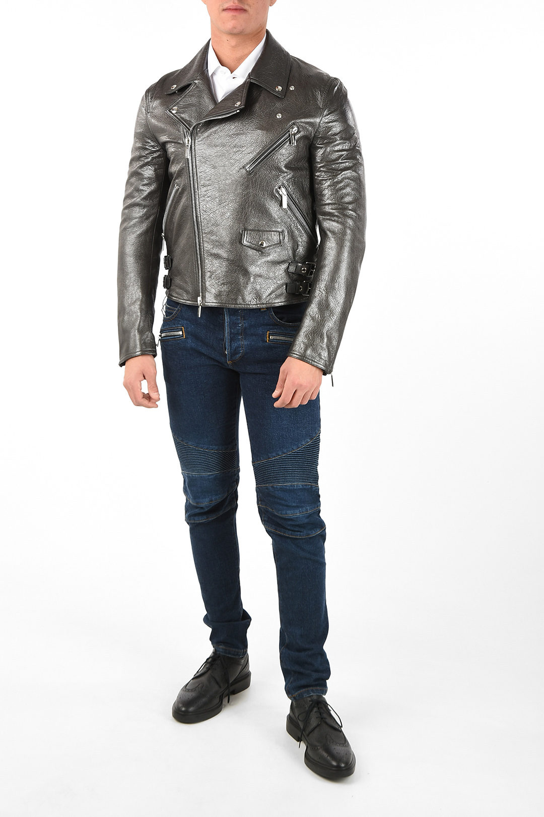 Leather Biker Jacket — MODEDAMOUR