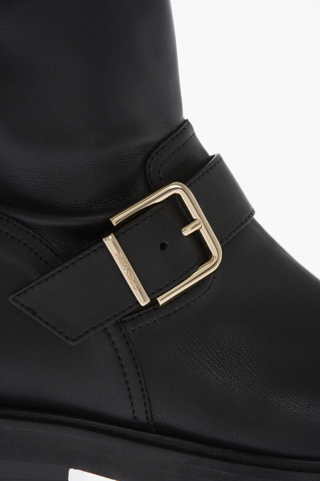 Jimmy Choo Leather BIKER Over-the-Knee Boots with Studded