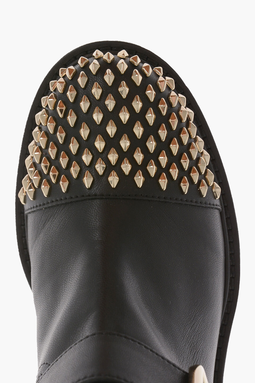 Jimmy Choo Leather BIKER Over-the-Knee Boots with Studded