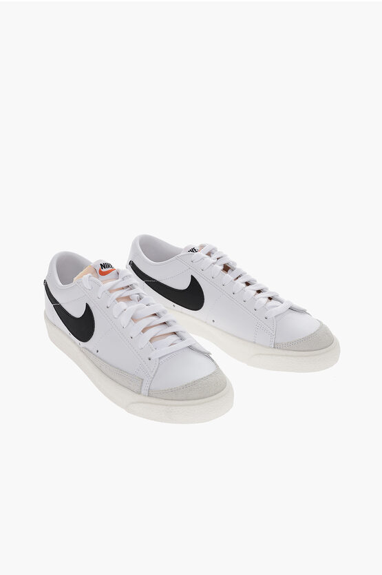 Nike Leather Blazer Mid 77 Low-top Sneakers With Suede Details