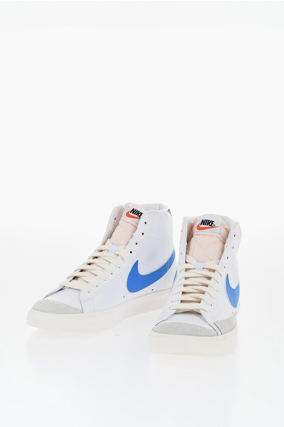 Nike Leather Blazer Mid 77 Low-top Sneakers In White
