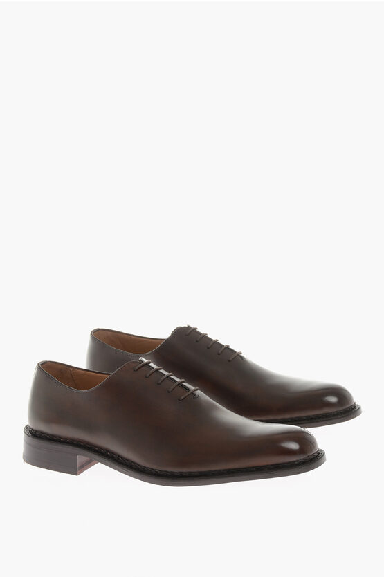 Shop Testoni Leather Bologna Oxford Shoes