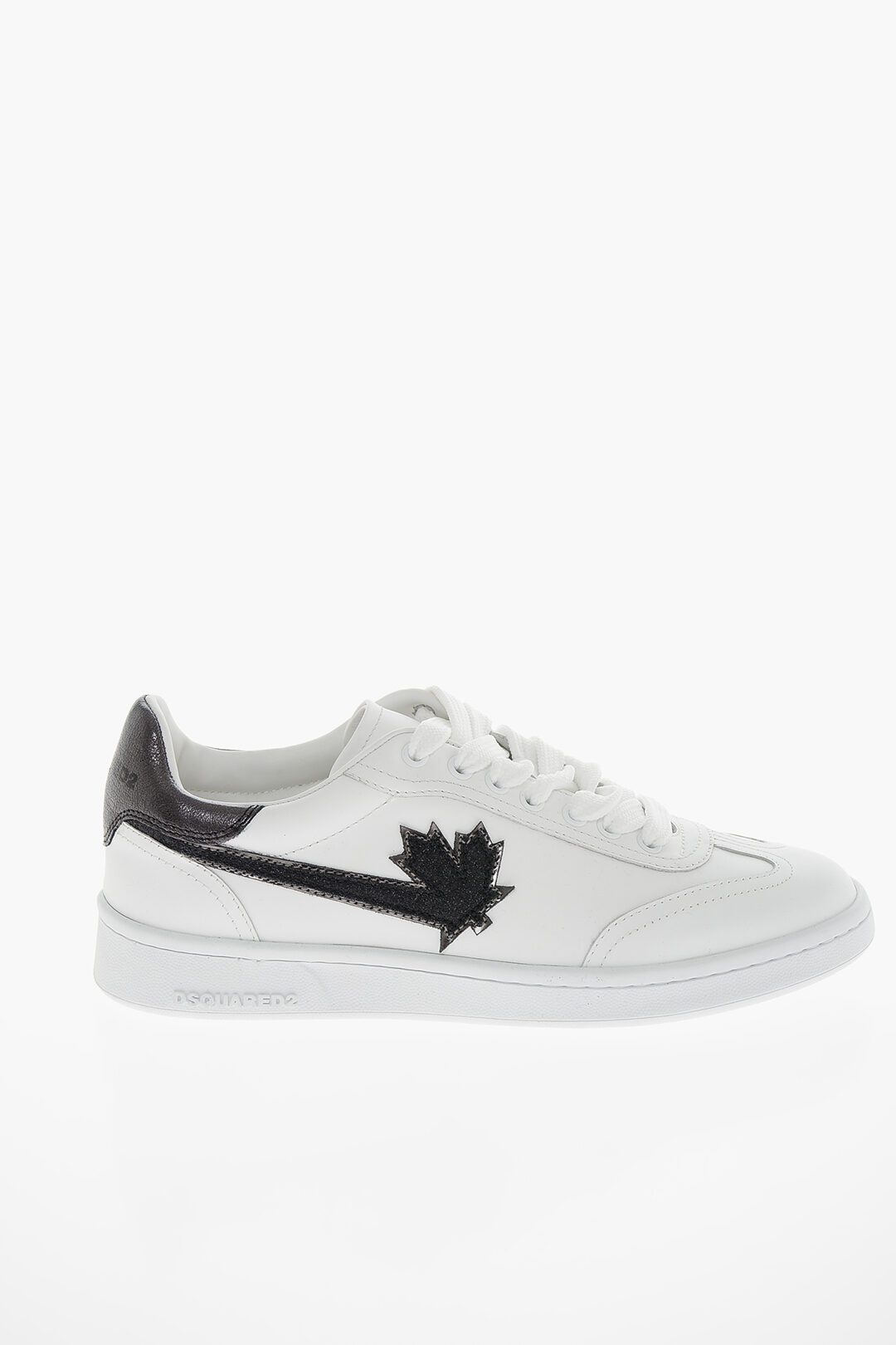 Dsquared2 Leather BOXER Sneakers with Glittery Logo women