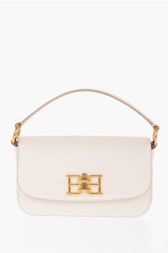 Bally Leather Brodye Bag With Removable Shoulder Strap And Golden In White