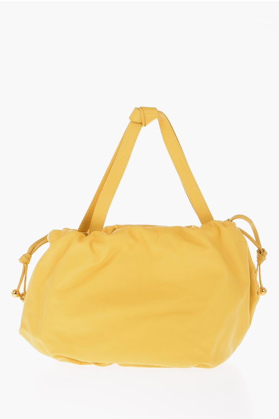 Shop Bottega Veneta Leather Bulb Shoulder Bag With Golden Details