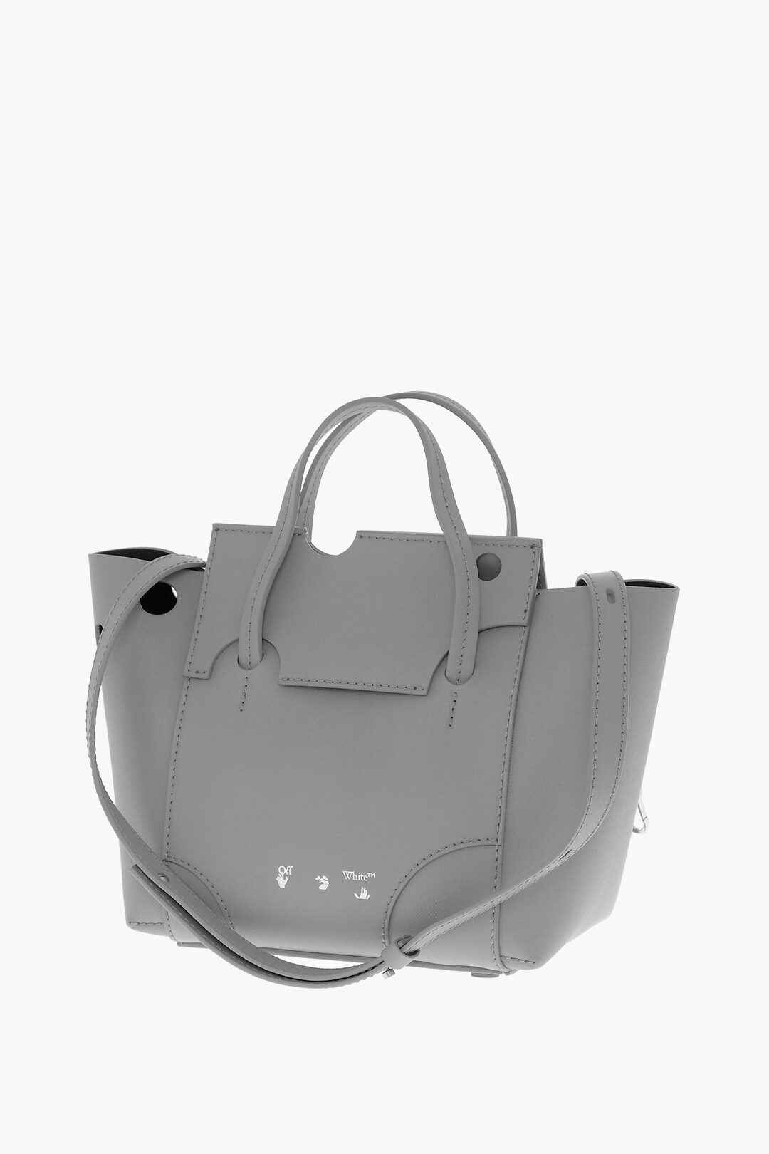 関税送料込【Off-White】Burrow ショルダーバッグ カットアウト Off-White オフホワイト BURROW-27 ショルダーバッグ ベージュ