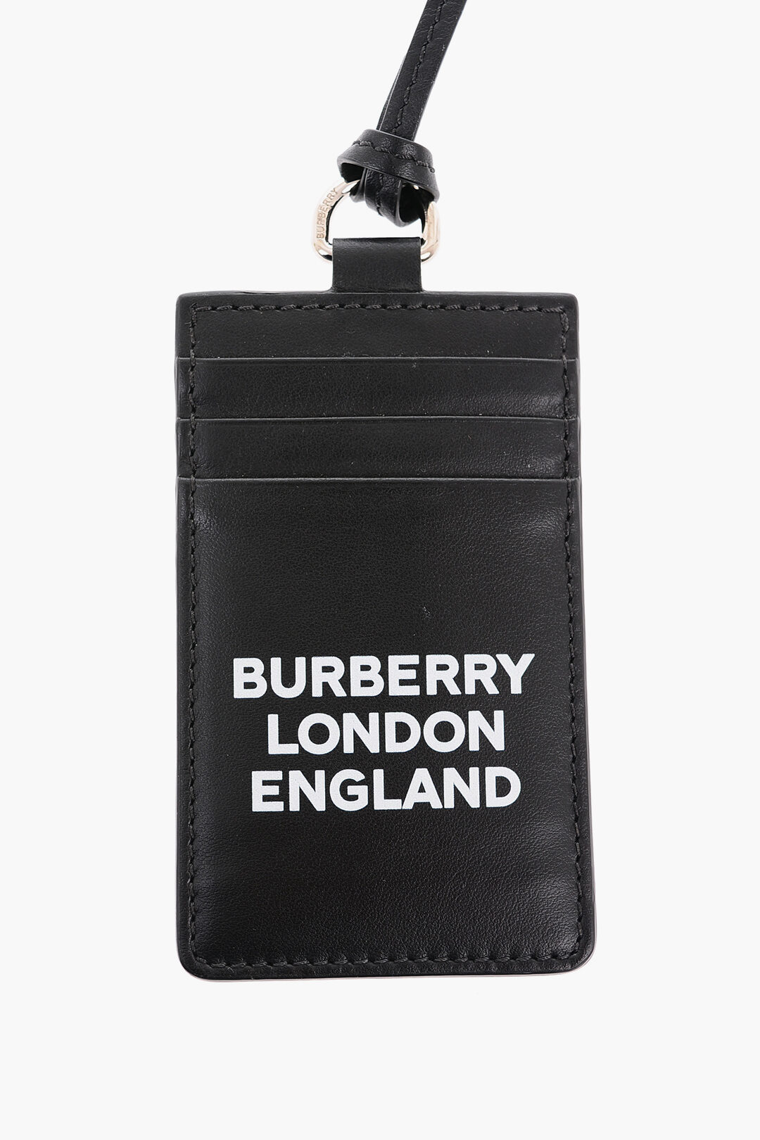 Burberry Black Leather ID Card Holder Burberry