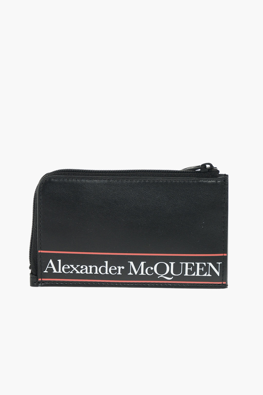 Alexander McQueen S Gold Logo Leather Zip Around Wallet 439194