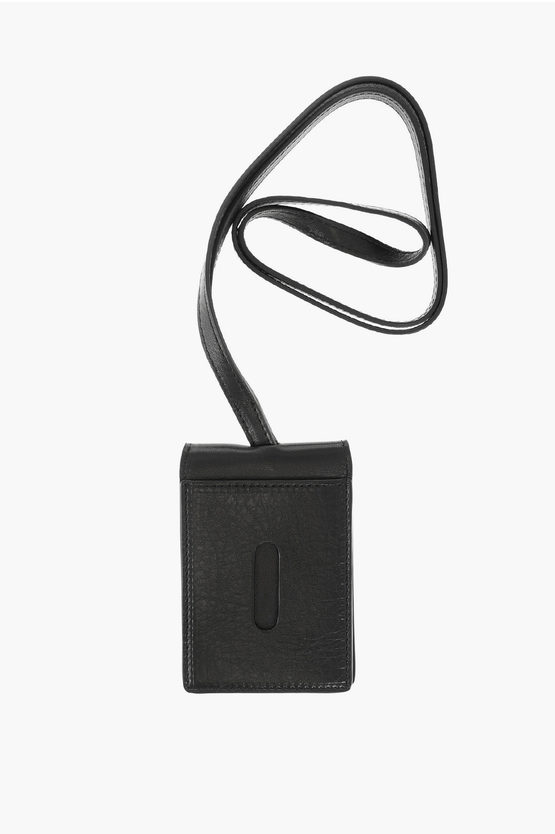 Oamc Leather Card Holder In Black
