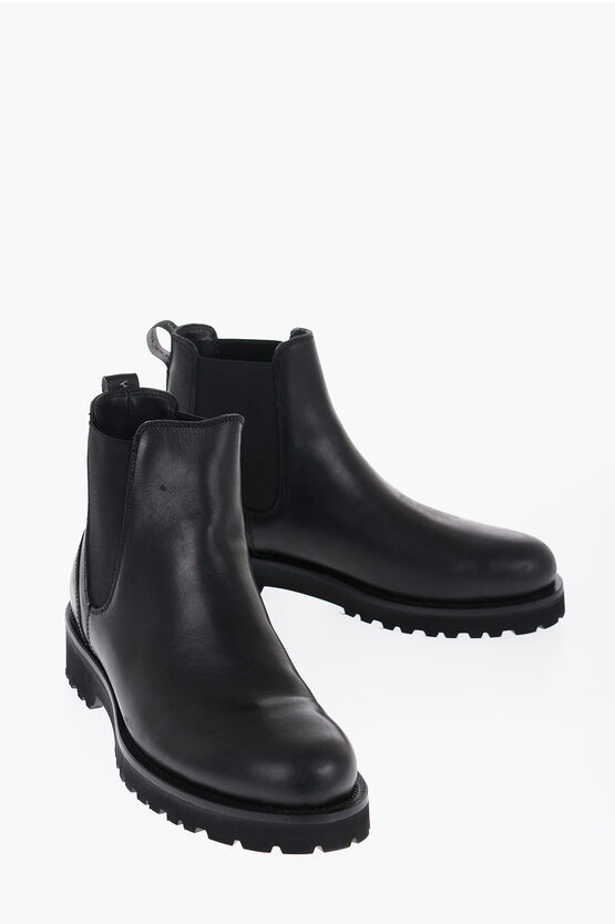 Shop Woolrich Leather Chelsea Boots