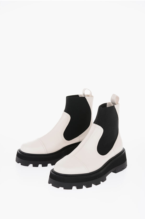 Jimmy Choo Leather Clayton Chelsea Booties In Multi