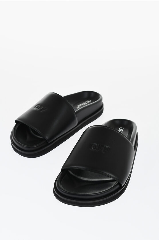 Off-white Black Arrows Print Rubber Slides