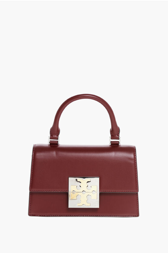 Tory Burch Leather Colorblock Handbag With Logo