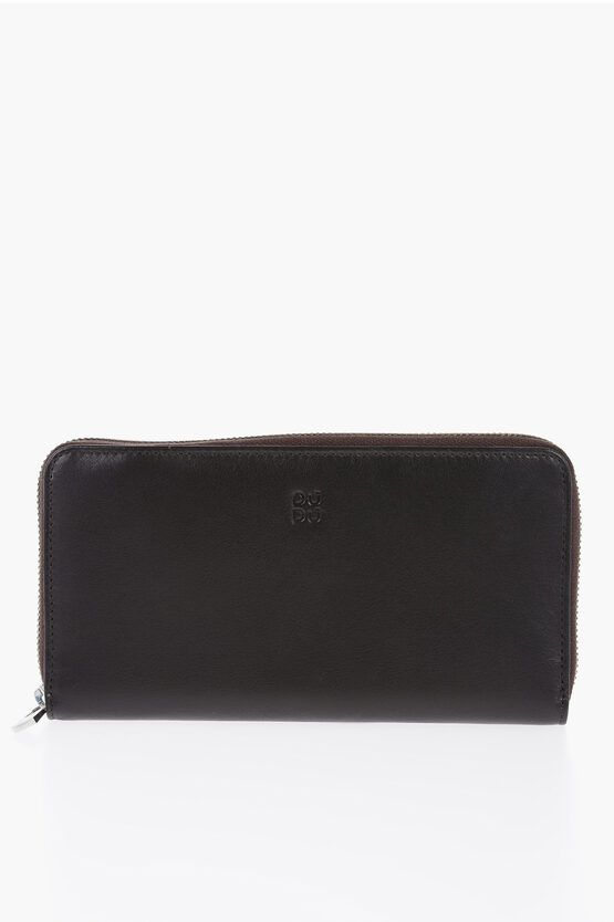 Dudu Bags Leather Continental Wallet With Zip Closure
