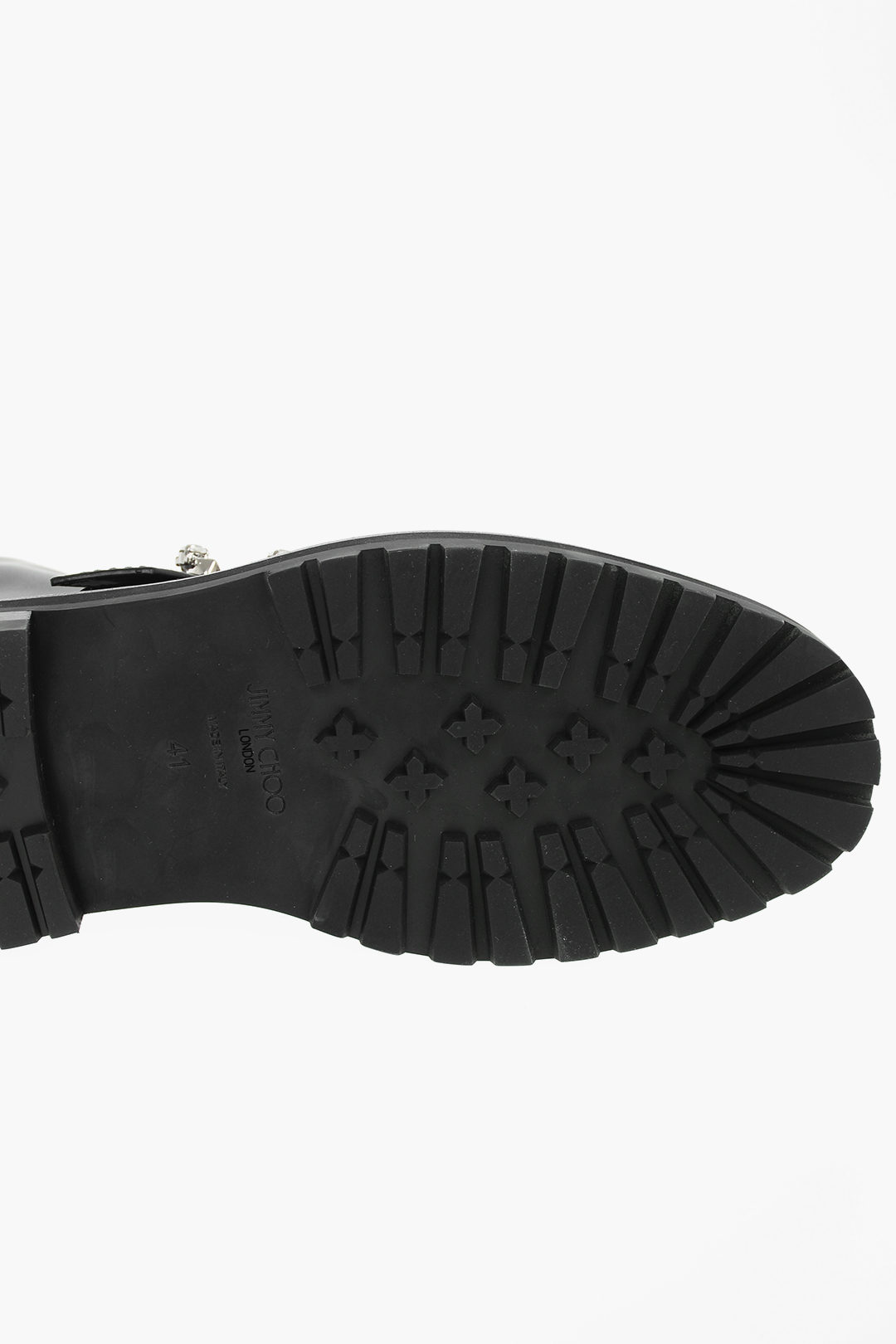 Jimmy Choo Leather CORA Combat Boots embellished with