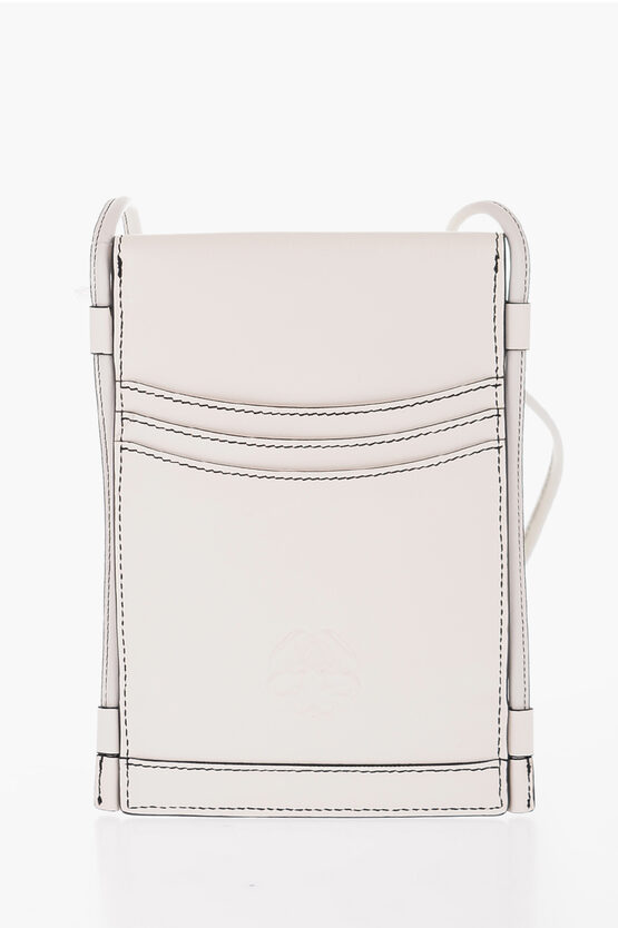 Alexander McQueen Leather Crossbody Bag with Card Slots women