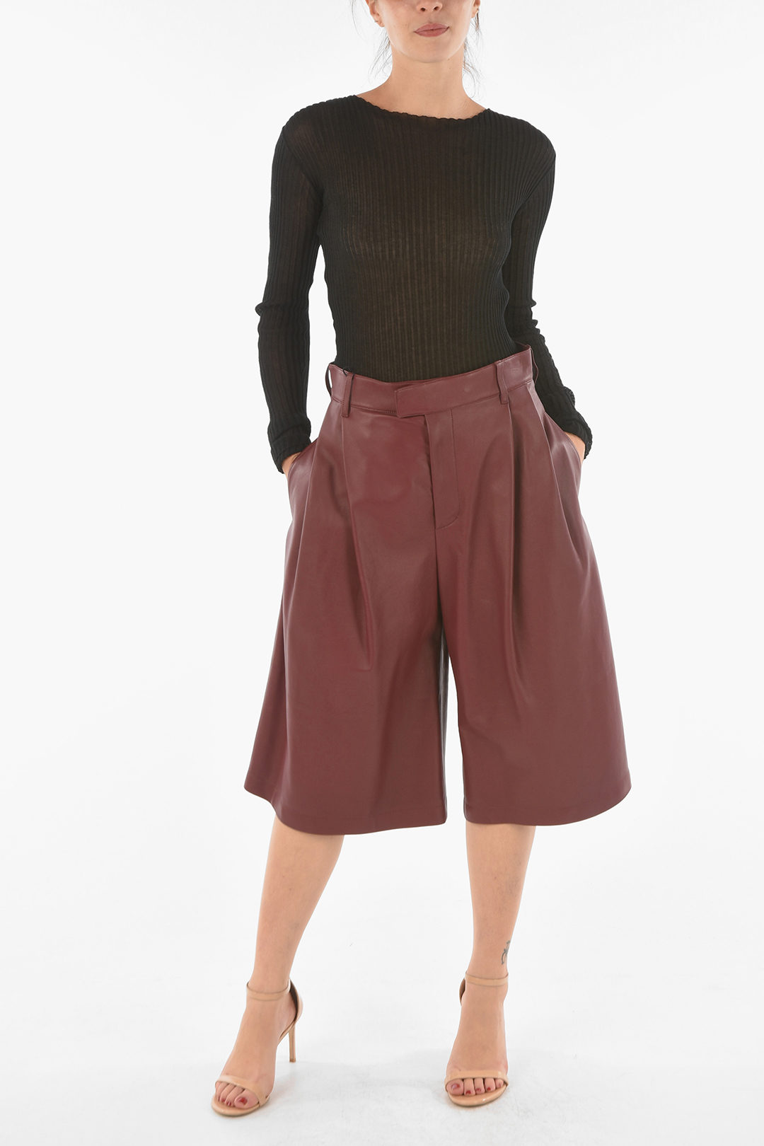 Bottega Veneta® Women's Intrecciato Leather Pants in Cruise. Shop online  now.