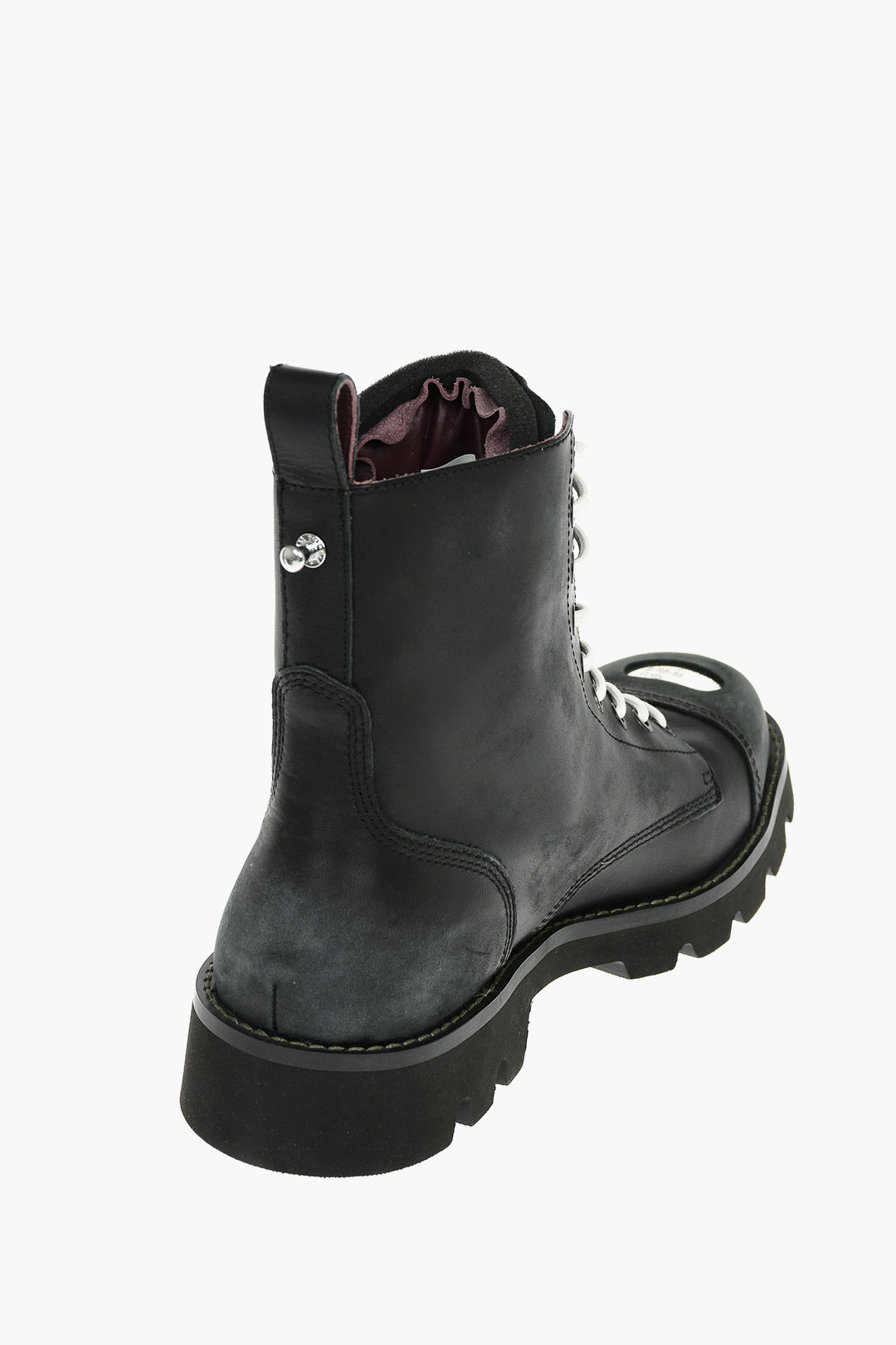 Diesel Leather D-KONBA CB combat boots men - Glamood Outlet