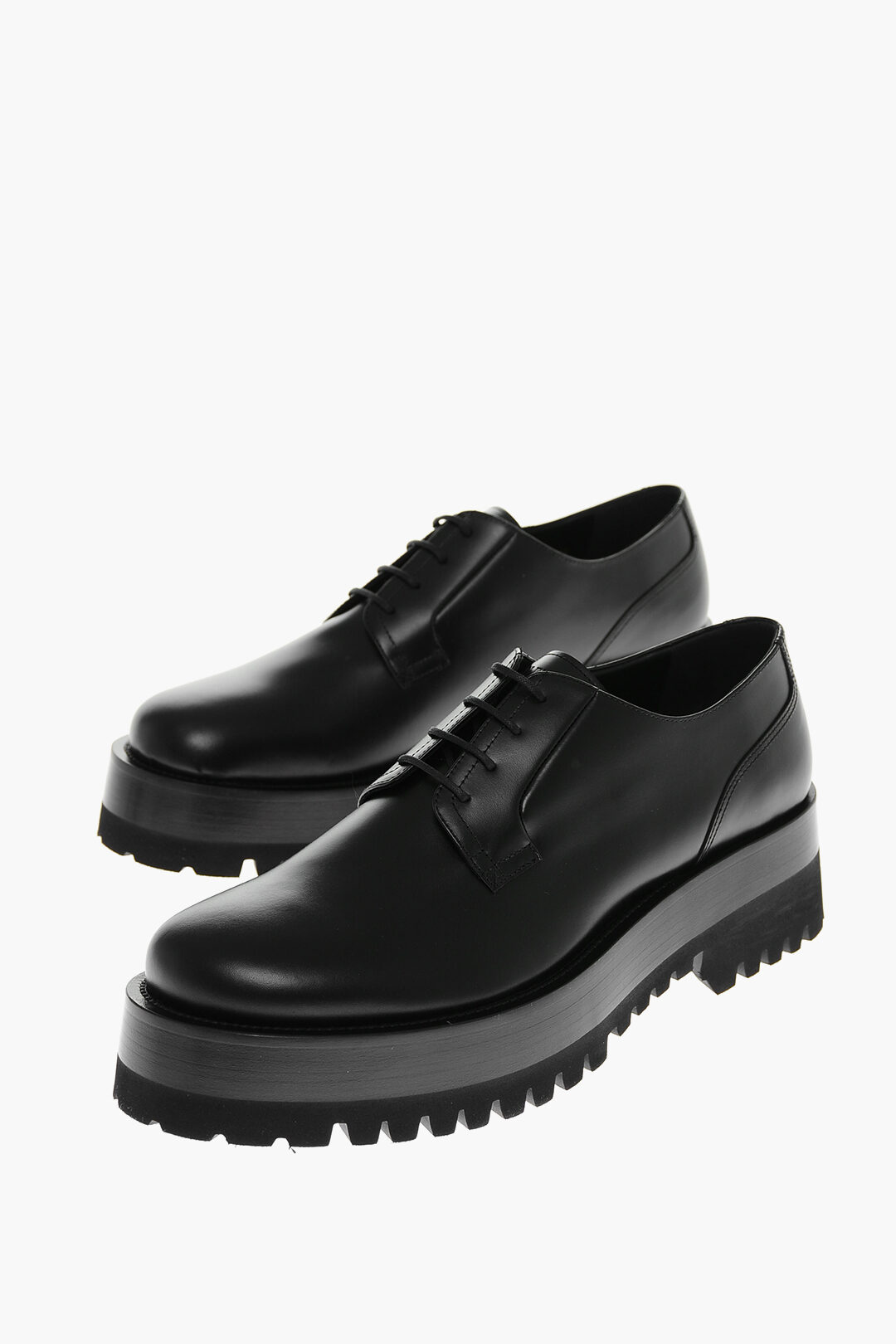 Valentino Leather Derby Shoes with Matte Effect men