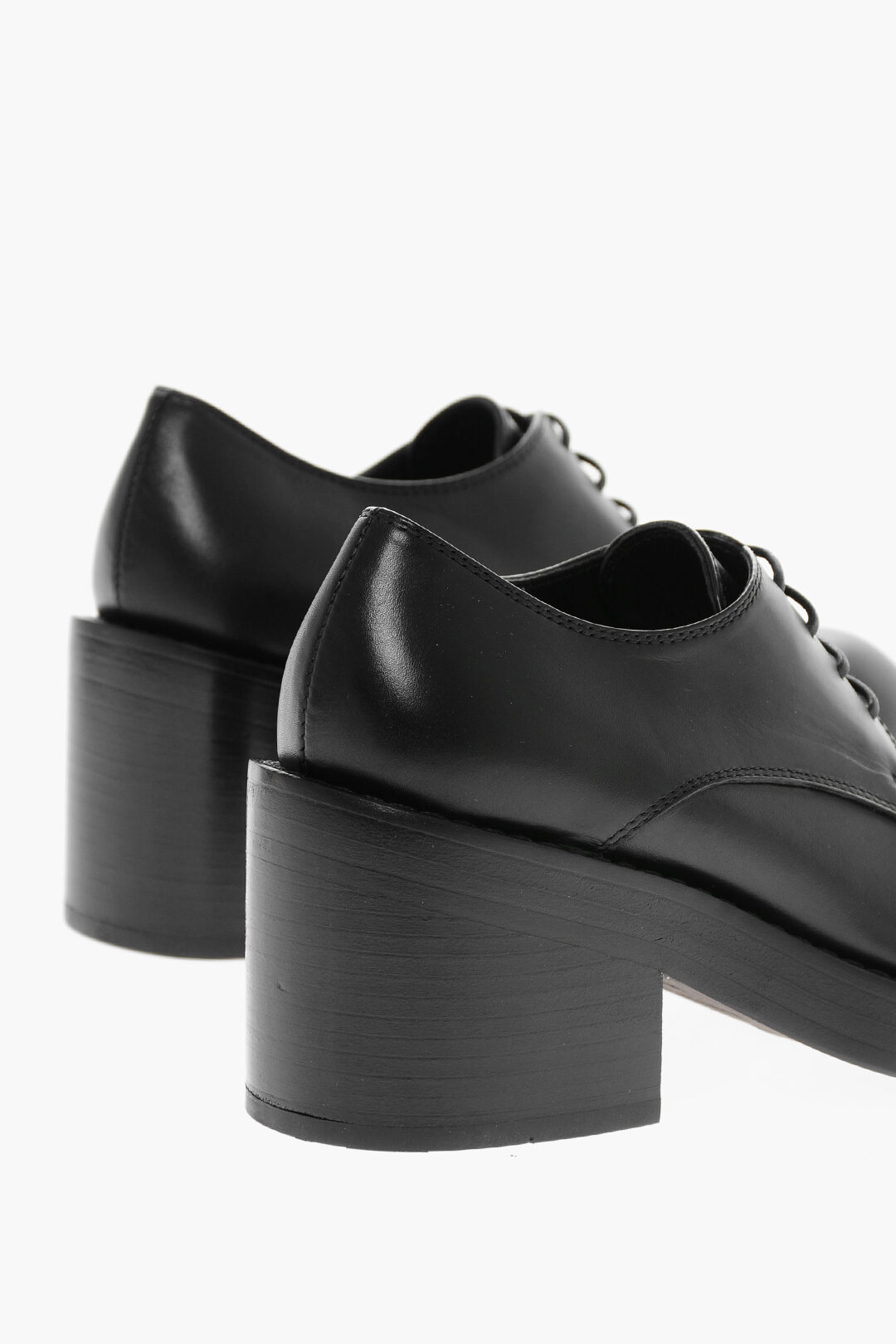 Ann Demeulemeester Leather Derby Shoes with Mid Heel women Glamood Outlet