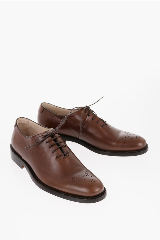 Shop Corneliani Leather Derby Shoes