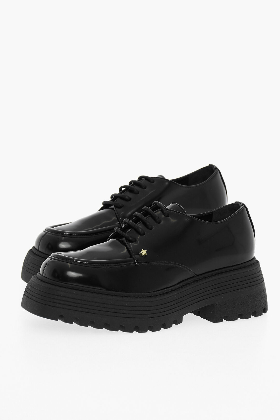 Chiara Ferragni - White and Black Leather Sneakers