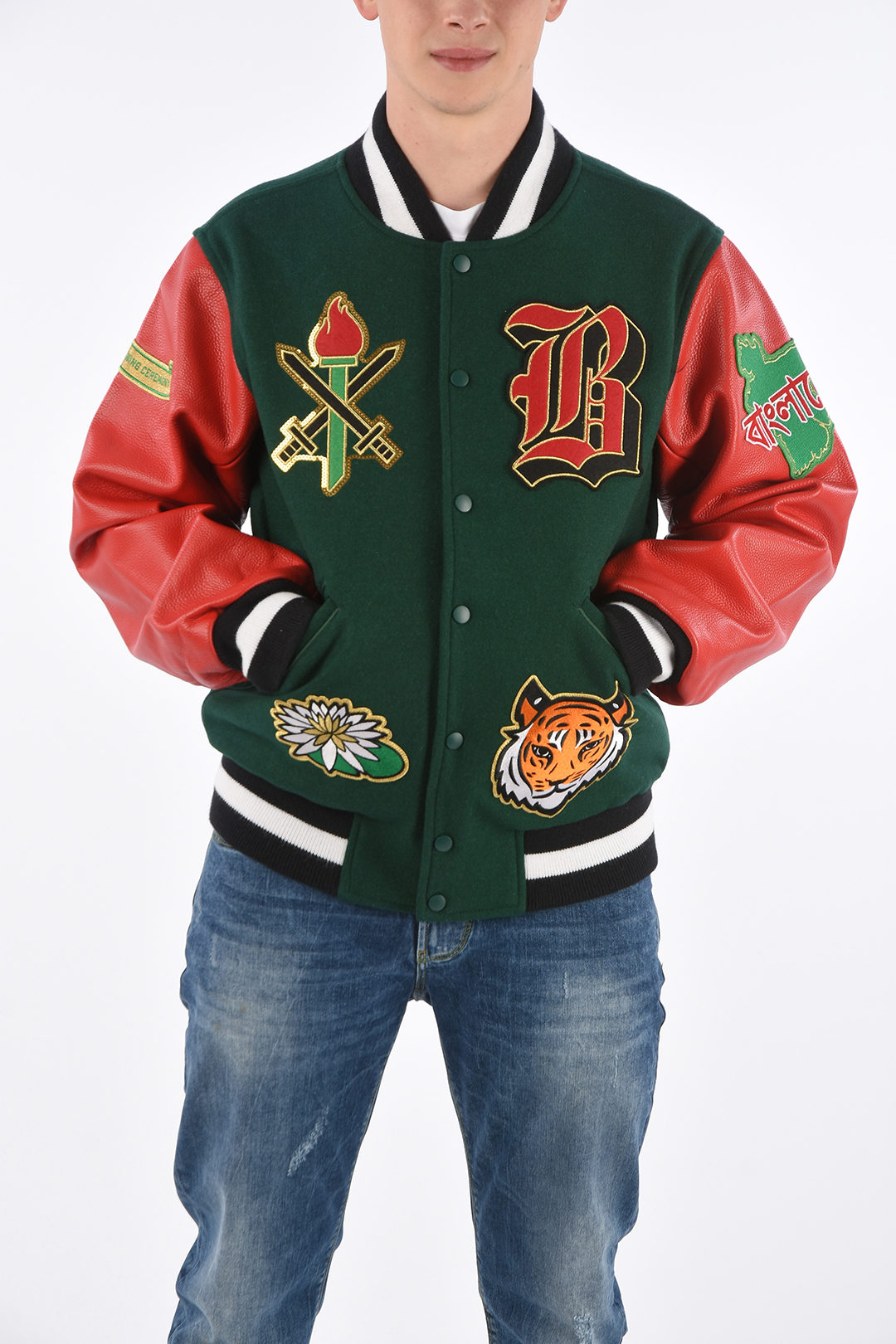 Opening Ceremony Leather Details BANGLADESH Varsity Bomber men