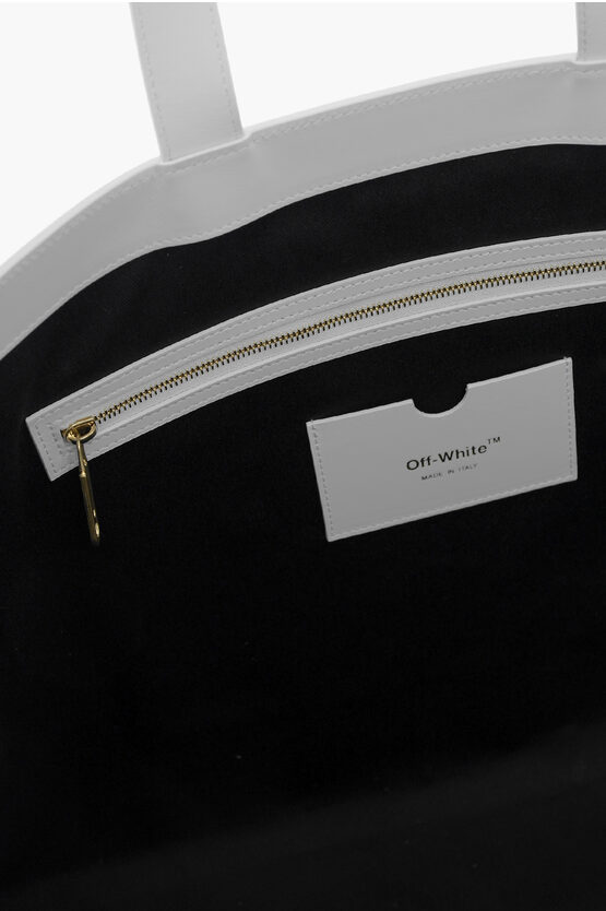 Leather DIAG HYBRID Tote Bag with Removable Shoulder Strap