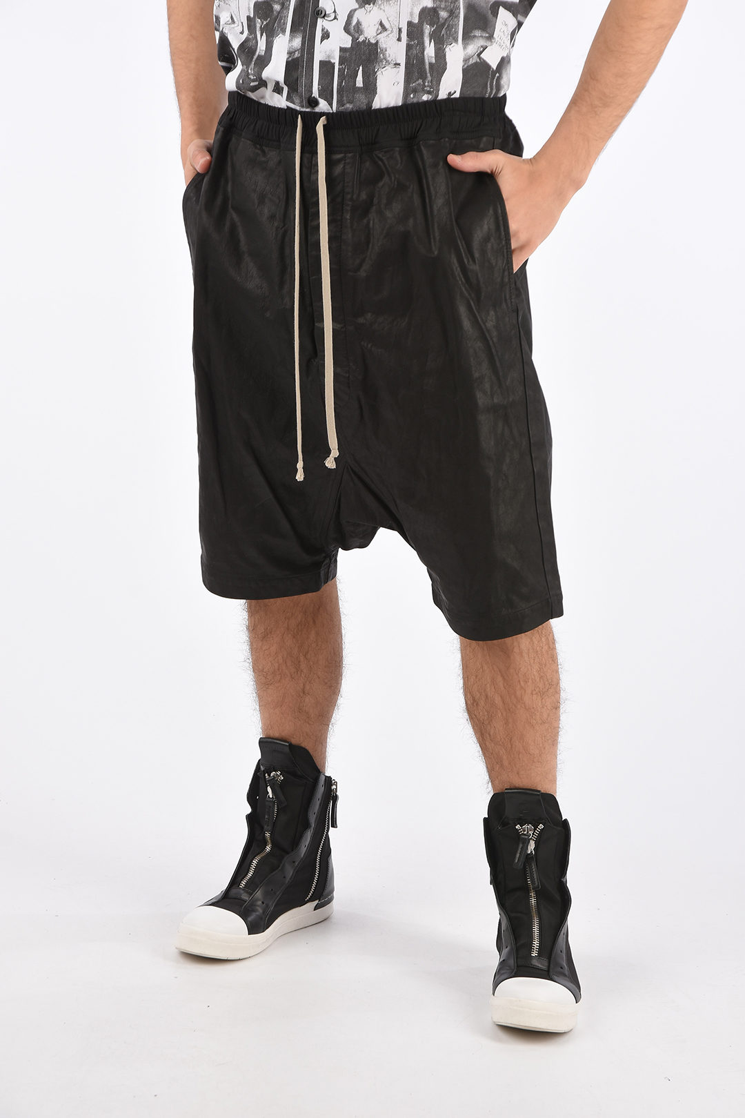 Leather Drop Crotch RICK’S PODS Shorts