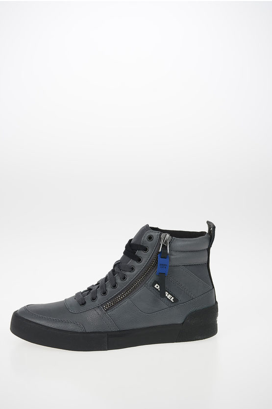 Leather DVELOWS Sneakers with Side Zip Closure