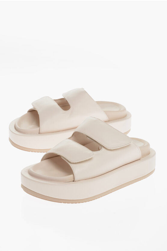 Paloma Barceló Leather Elza Sandals With Touch Strap Closure