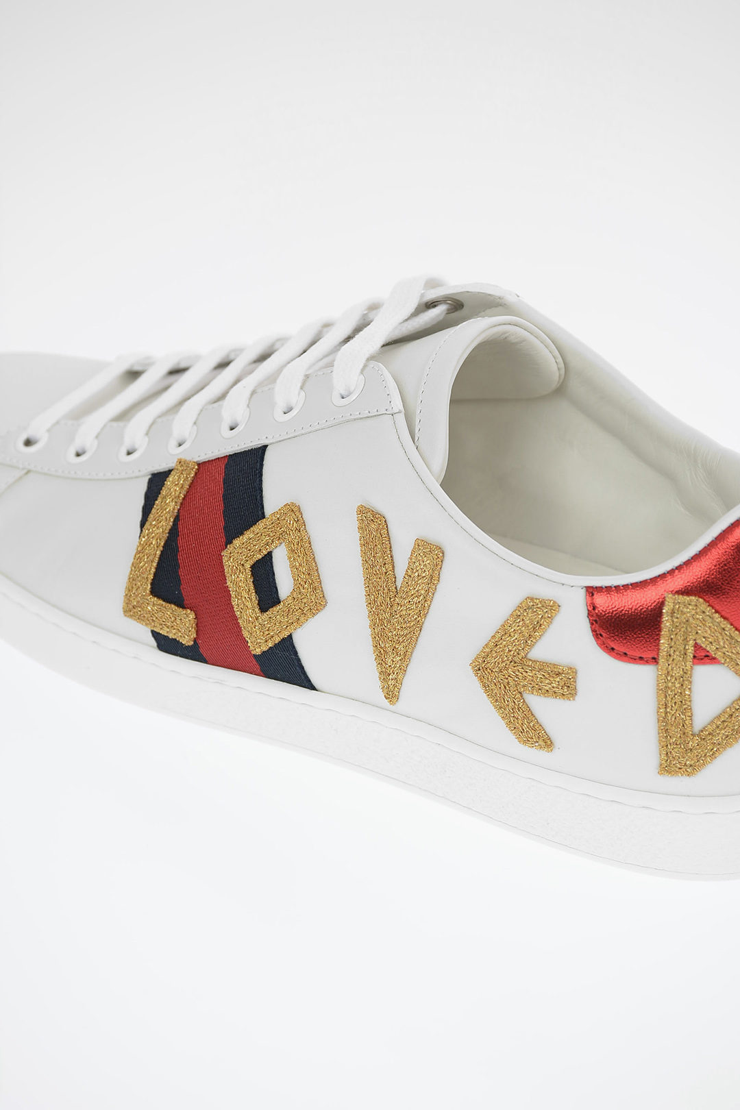 Gucci Leather Embroidered LOVED Sneakers women - Glamood Outlet