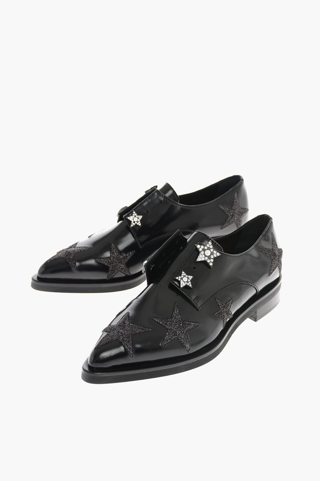 Coliac Leather Embroidered STARS Derby women Glamood Outlet