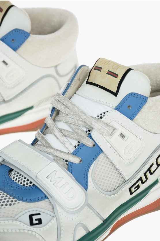 Gucci Leather Fabric ULTRAPACE High-top Sneakers with Logo
