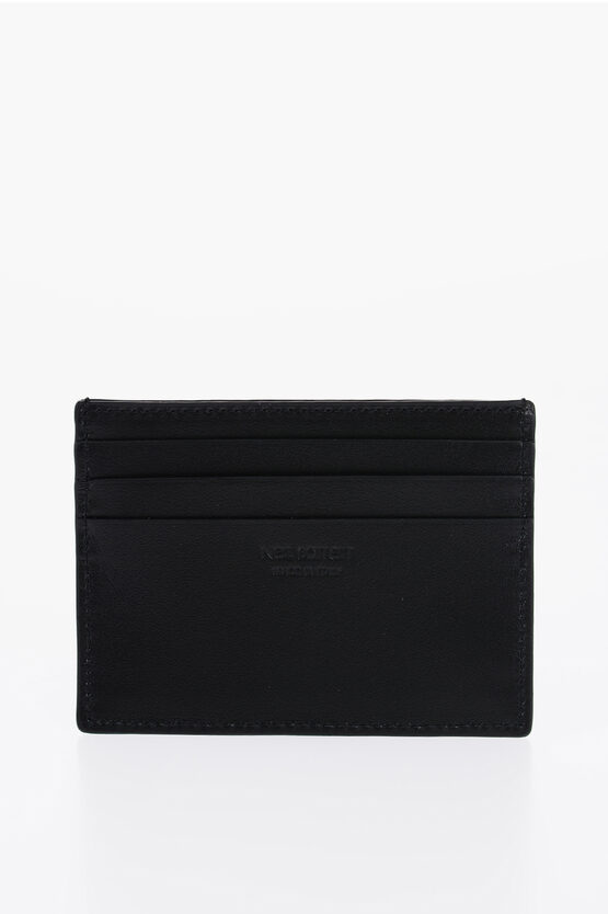 Shop Neil Barrett Leather Fair-isle Thunderbolt Card Holder With Contrast Prin