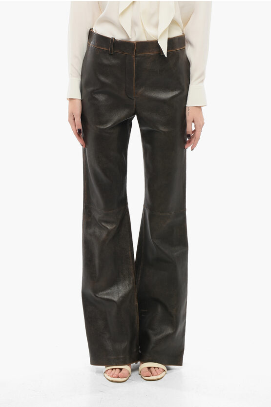 Loewe Leather Flared Pants