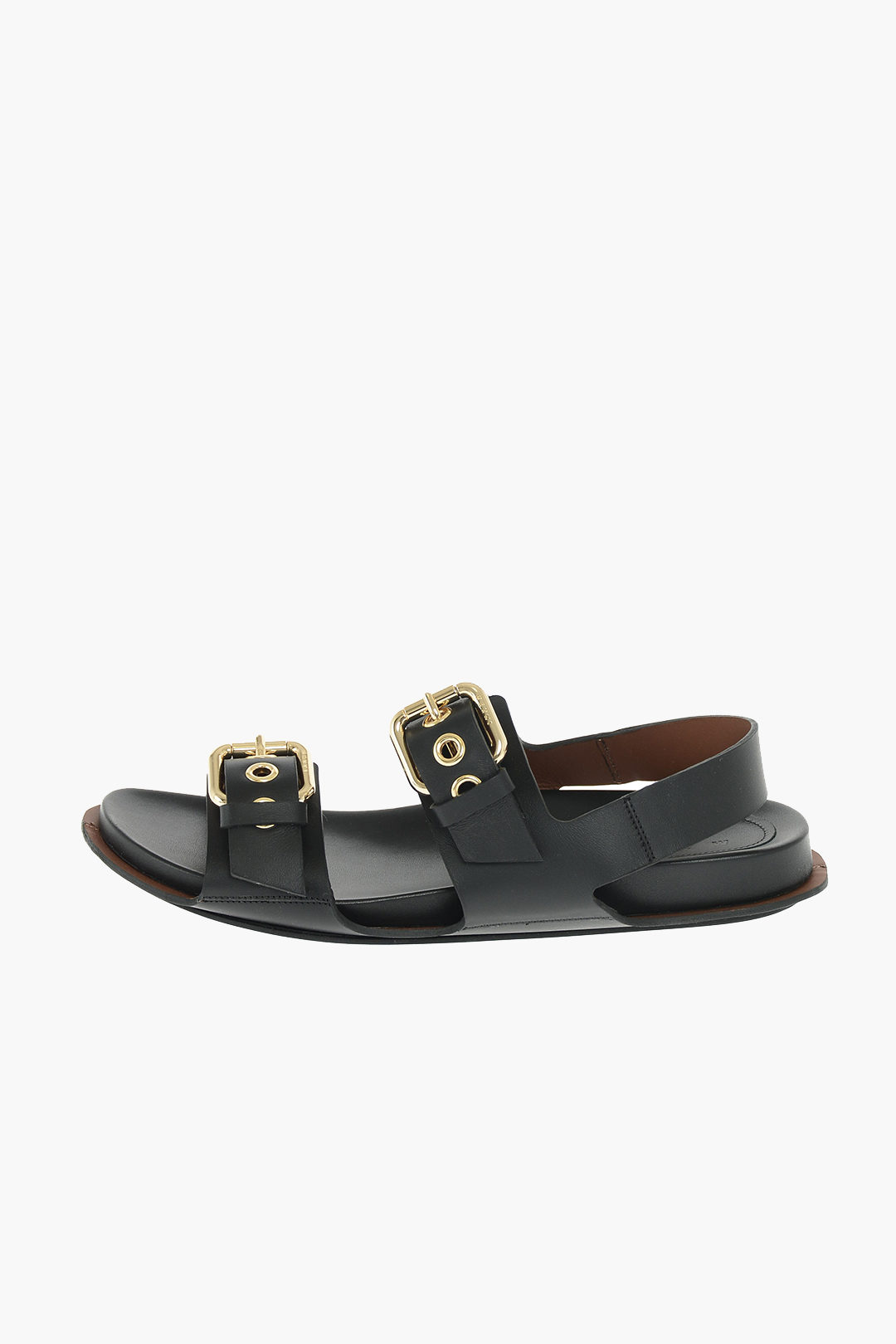 Marni Leather Flat Sandals with Buckles women - Glamood Outlet