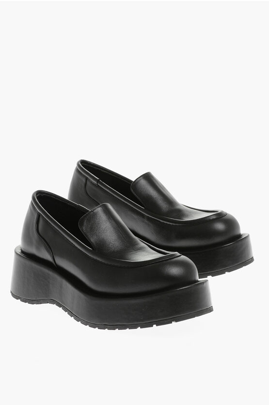 Paloma Barceló Leather Gael Loafers With Platform 5cm
