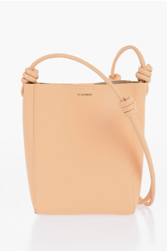 Shop Jil Sander Leather Giro Crossbody Bag With Adjustable Shoulder Strap