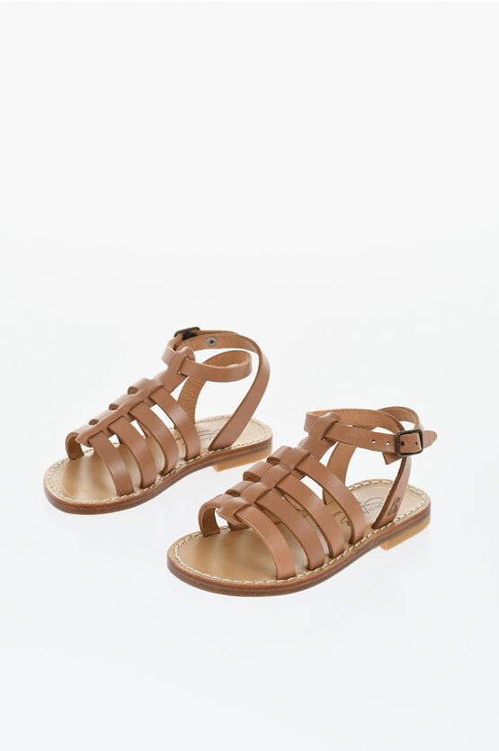 BONPOINT LEATHER GLADIATOR SANDALS