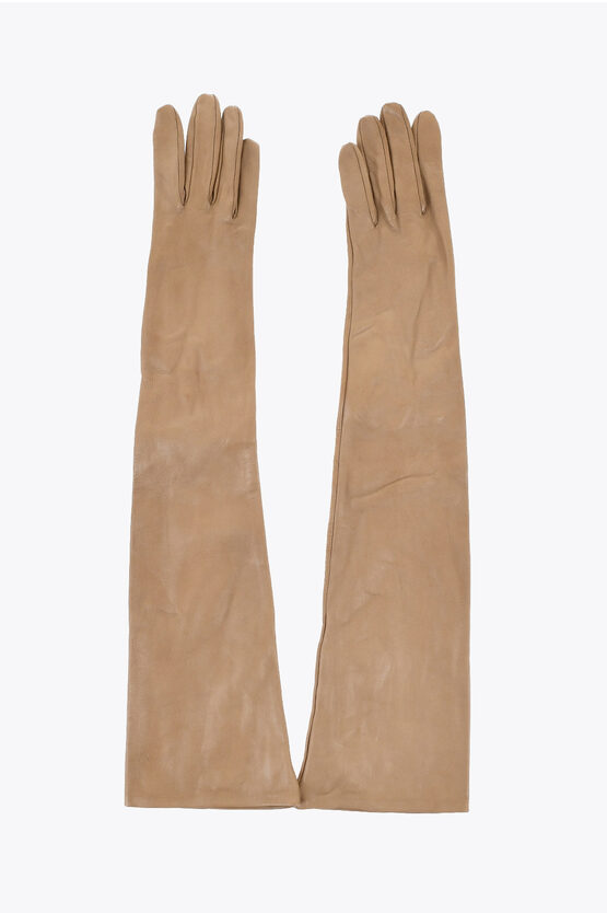 Dsquared2 Leather Gloves With Buttons