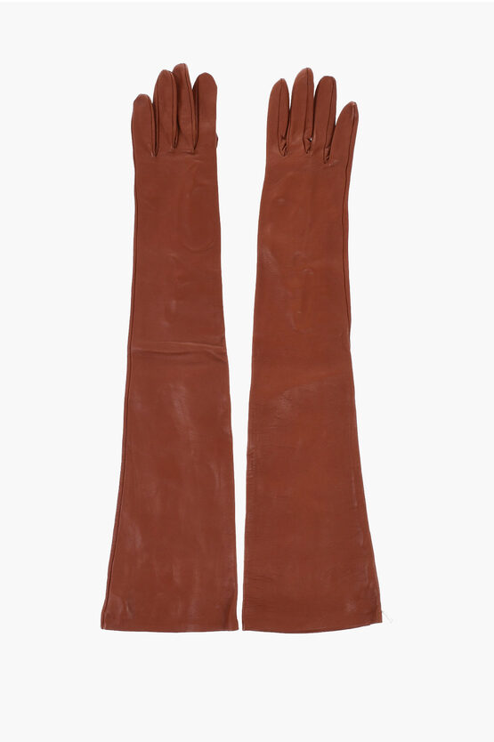 Dsquared2 Leather Gloves With Buttons