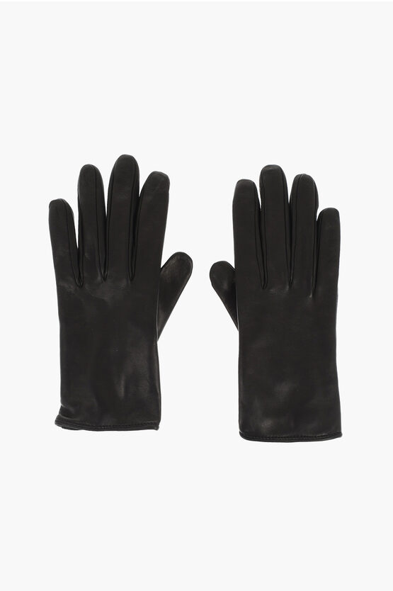 Dsquared2 Leather Gloves With Icon Including Ring Grösse 7