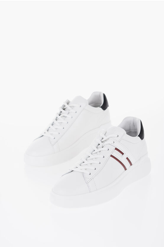 Hogan Leather H580 Low-top Sneakers With Memory Foam Fussbet In Multi