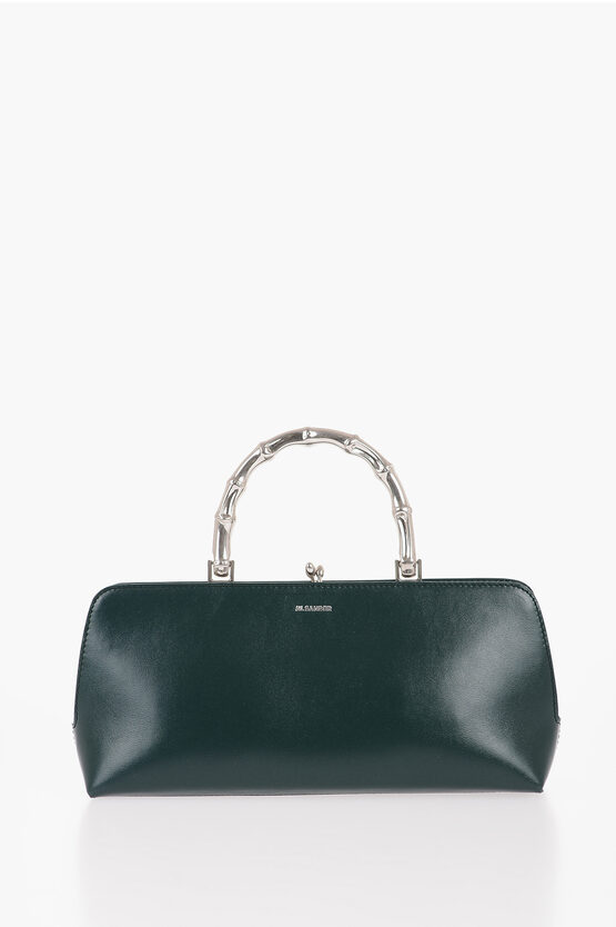 Jil Sander Leather Handbag With Clap Closure