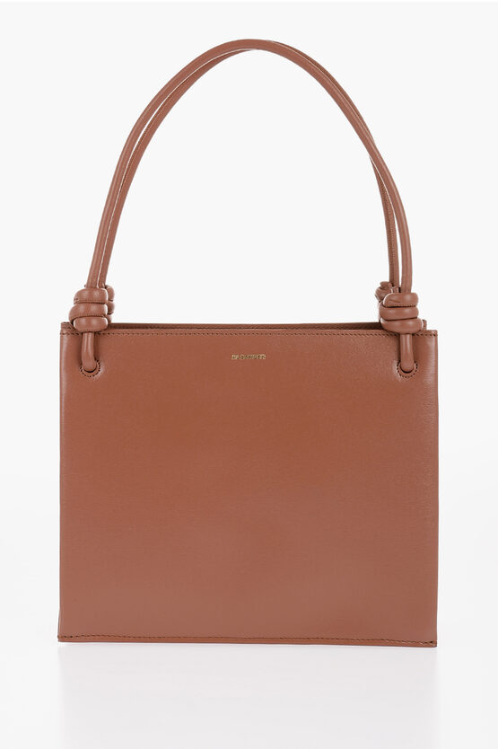 Jil Sander Leather Handbag With Knot Detailing