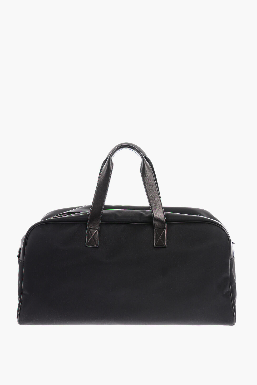 Leather Handle and Detail DUFFLE Nylon Travel Bag